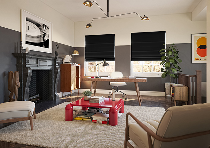 Ashbury, Jet - Roman Blind - Image 6